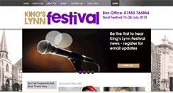 Desktop Screenshot of kingslynnfestival.org.uk