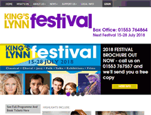 Tablet Screenshot of kingslynnfestival.org.uk